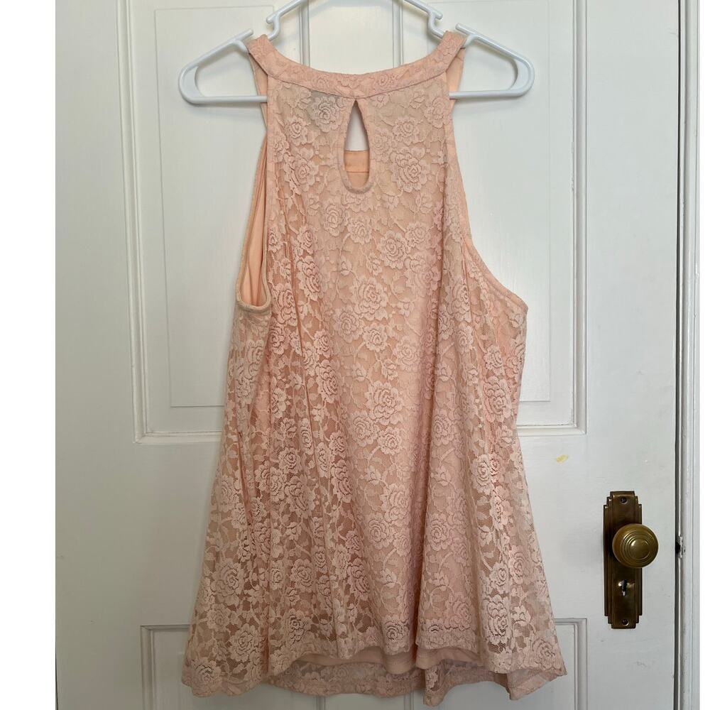 Torrid Goddess Tank Top Light Pink Floral Lace Tank Top Coquette Women's 1 / 1X - Picture 2 of 9